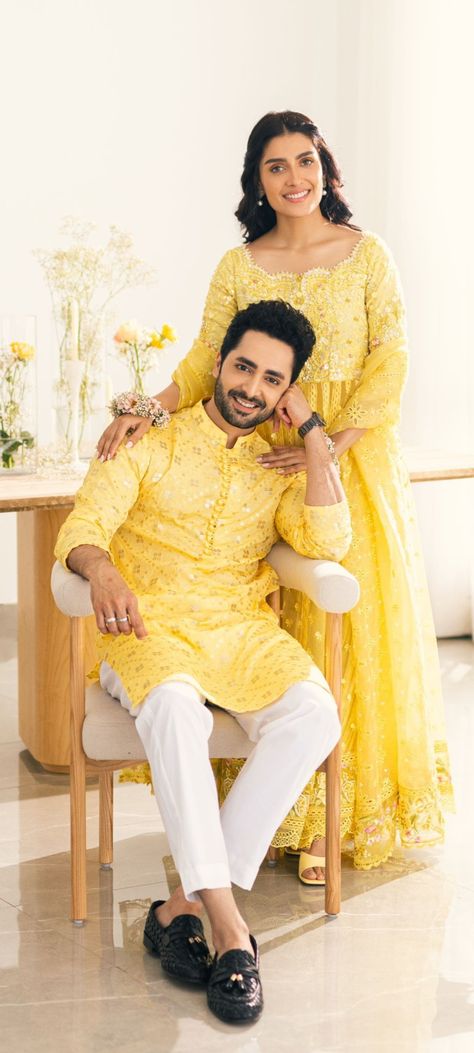 EID MUBARAK #FTAEID #FTAluxepret #FarahTalibAziz #Eid2023 #Ramadan2023 Ayeza Khan Danish Taimoor, Pakistani Wedding Hairstyles, Pearls Embroidery, Farah Talib Aziz, Mehndi Function, Danish Taimoor, Long Bridal Hair, Trendy Outfits Indian, Handsome Celebrities