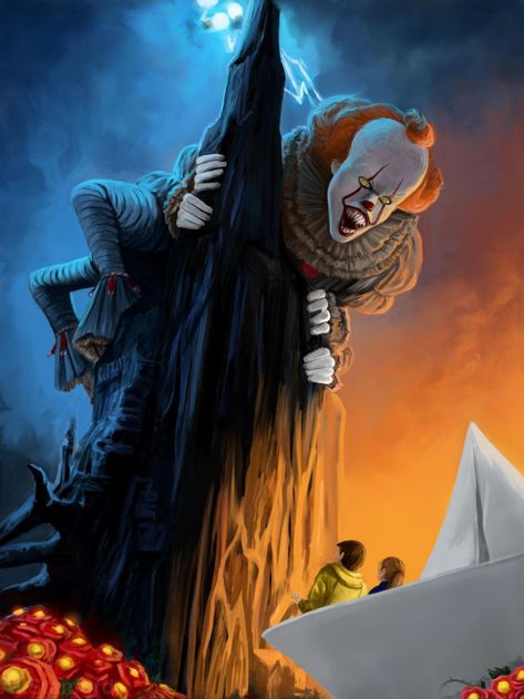 The Dark Tower by ALStanford on DeviantArt Es Pennywise, Pennywise The Clown, The Dark Tower, Favourite Characters, The Tower, Art Pages, Stephen King, Horror Movies, The Darkest