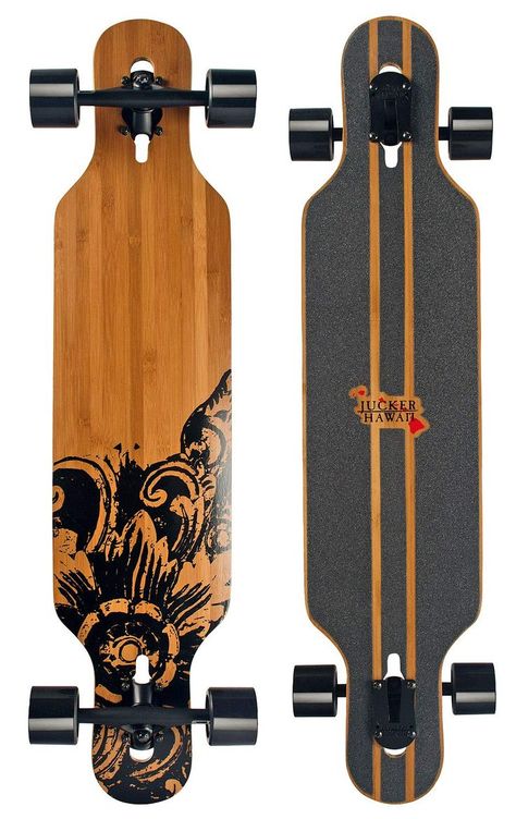 JUCKER HAWAII Longboard Skateboard New HOKU - Fiberglass Bamboo Construction Long Skateboards, Pintail Longboard, Drop Through Longboard, Long Boarding, Best Longboard, Longboard Design, Longboard Decks, Bamboo Construction, Surfboard Art