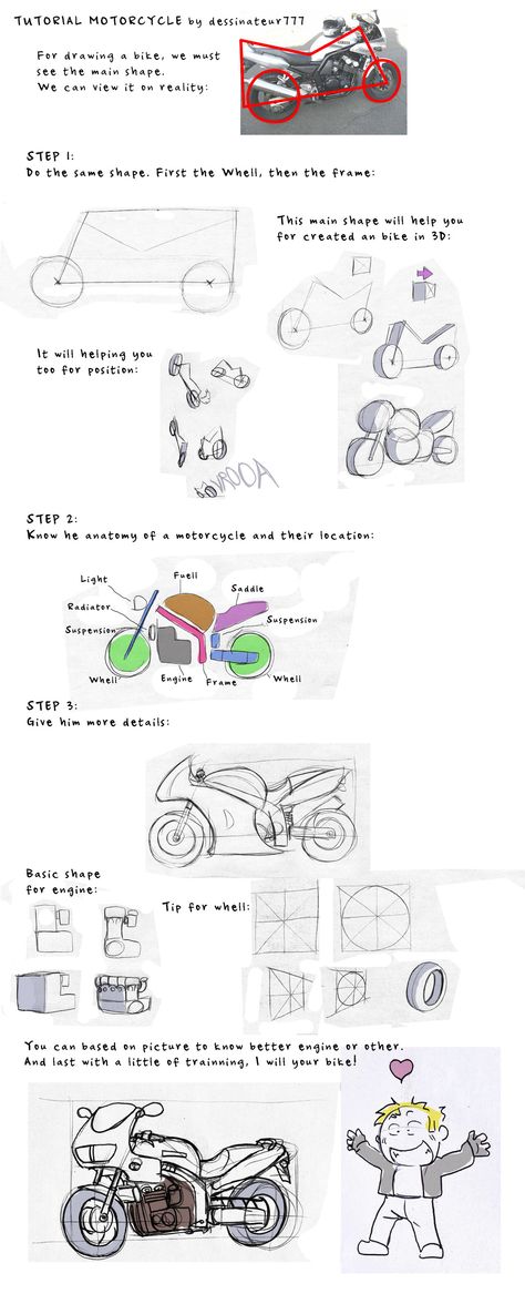 Motorcycle Art Reference, Motorcycle Rider Reference, Motorcycle Pose Reference Drawing, Man On Motorcycle Drawing Reference, How To Draw Machines, Man On Motorcycle Drawing, Motorbike Drawing Reference, Motorcycle Drawing Tutorial, Person Riding Motorcycle Reference