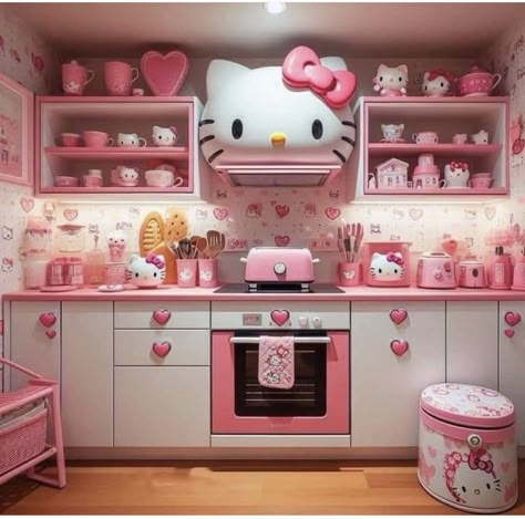 Cute Breakfast Ideas, Fluffy Phone Cases, Hello Kitty Room Decor, Hello Kitty Bedroom, Hello Kitty Kitchen, Hello Kitty Wallpaper Hd, Hello Kitty Gifts, Hello Kitty House, Hello Kitty Rooms