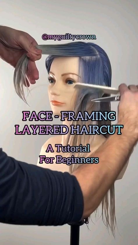 Face Framing Hair, Hair Cut Guide, How To Cut Your Own Hair, Hair Inspiration Long, Hair Techniques, Front Hair Styles, Short Hair Tutorial, Haircuts Straight Hair, Penteado Cabelo Curto