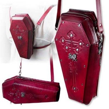 Alchemy Gothic The Prince of Wallachia's Coffin handbag burgundy Unusual Handbags, Gothic Coffin, Gothic Bag, Alchemy Gothic, Punk Emo, Gothic Accessories, Unique Purses, Cute Purses, Goth Outfits