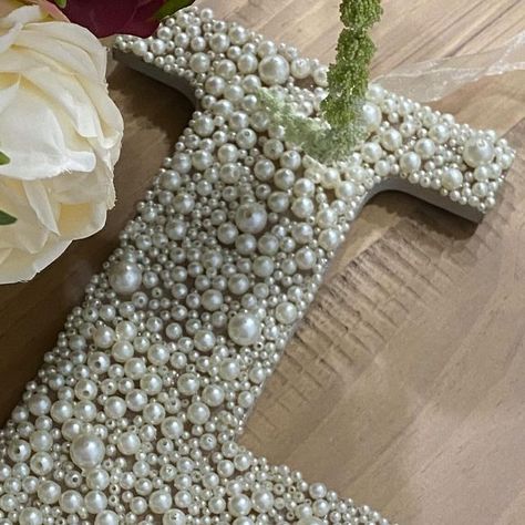 Mindy on Instagram: "BRIDES!!! Michaels has the cutest pearl letters in their spring decor section. They are about 14” tall, perfect for wedding decor, bridal shower, engagement party, bachelorette! I’m obsessed 😍 they are $29.99 plus 40% off! . . . #wedding #weddingdiy #weddingdecor #michaels #michaelscraftstore #pearl #pearlletters #pearldecor #bridalshower #bridalshowerdecor #weddingdecor #weddinginspo #weddingfind #bride #bridetobe #brides" Pearl Bridal Shower, Pearl Letters, Bridal Shower Tables, Michaels Craft, Bridal Shower Inspiration, Shower Inspiration, Pearls Diy, Party Bachelorette, Wedding 2024