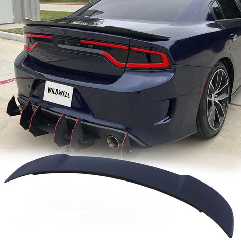 PRICES MAY VARY. Model Compatibility: The Charger Spoiler is compatible with Dodge Charger 2011-2022 SRT, Scat Pack, RT, SE, GT, Daytona, SXT, Pursuit, Hellcat style models. Superior Quality Construction： Crafted from high-grade ABS,Charger spoiler is engineered for durability and resistance against impact, heat, and low temperatures, maintaining its pristine condition through all weather conditions. Aesthetic and Performance Enhancement: Designed to reduce air resistance and improve vehicle sta Hellcat Black, Dodge Charger Models, Charger Sxt, Dodge Charger 2011, Charger 2015, Dodge Charger Sxt, Charger Srt Hellcat, 2015 Dodge Charger, Dodge Charger Srt