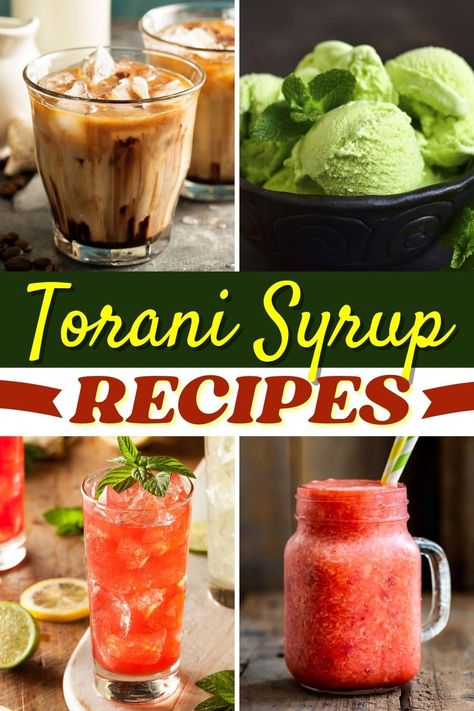 Try these Torani syrup recipes to add flavor to your drinks! From iced coffee to Italian soda to rainbow slushies, there's a Toriani syrup for everyone. Torani Syrup Recipes Iced Tea, Homemade Torani Syrup, Torani Cherry Syrup Recipes, Torani Almond Syrup Recipes, Recipes With Torani Syrup, Raspberry Torani Syrup Recipes, Peach Torani Syrup Recipes, Davinci Syrup Recipes Drinks, Strawberry Torani Syrup Recipes