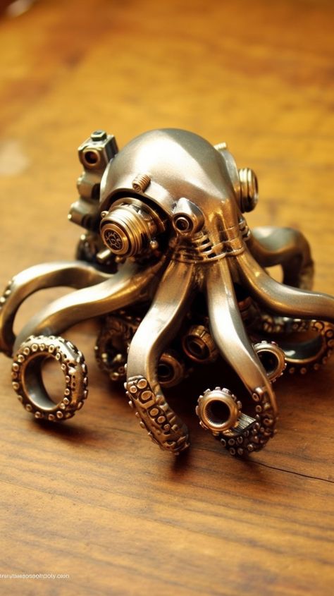 Metal Octopus, Mechanical Art, 40k Miniatures, Warhammer 40k Miniatures, Steampunk Art, Steam Punk, Kraken, Warhammer 40k, Old World