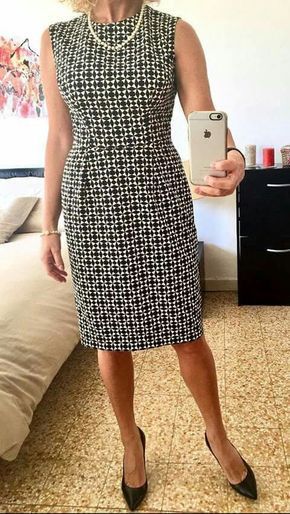 Black Pencil Dress Outfit, Jewel Neckline, Business Dresses, African Fashion Dresses, Work Attire, Dress Suits, Pencil Dress, African Dress, Simple Dresses