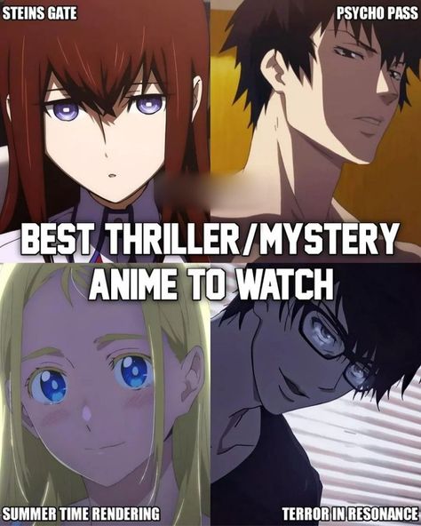 Best thriller/mystery anime to watch Mystery Anime, Thriller Anime, Detective Movies, Top 5 Anime, Anime To Watch, Terror In Resonance, Slice Of Life Anime, Animes To Watch, Thriller Film