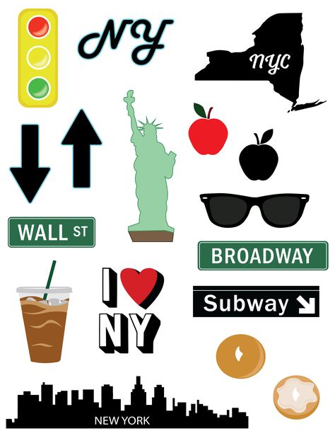 New York City Stickers - Etsy Nyc Stickers, New York Stickers, New York Minute, York University, New York Outfits, I Love Nyc, I Love Ny, Travel Stickers, All Things New