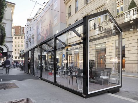 Glass Cafe Design, Glass Cafe, Serpentine Pavilion, Glass House Design, Steel Screen, Glass Pavilion, Restaurant Patio, Glass Room, Kiosk Design