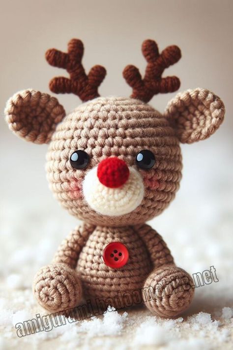 Amigurumi Reindeer Keychain Free Pattern-2 Crochet Animals Christmas, Reindeer Amigurumi Free Pattern, Amigurumi Free Pattern Christmas, Reindeer Crochet Pattern Free, Amigurumi Christmas Free Pattern, Plush Amigurumi Free Pattern, Crochet Reindeer Pattern Free, Reindeer Crochet Pattern, Reindeer Amigurumi