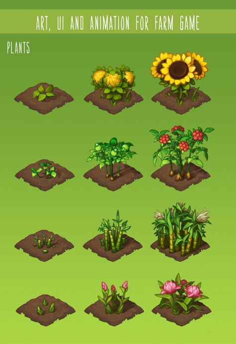 Time Clipart, Digital Art Animation, Game Level Design, Plant Games, Farm Games, Fruit Cartoon, Pixel Art Tutorial, Garden Games, 2d Game Art