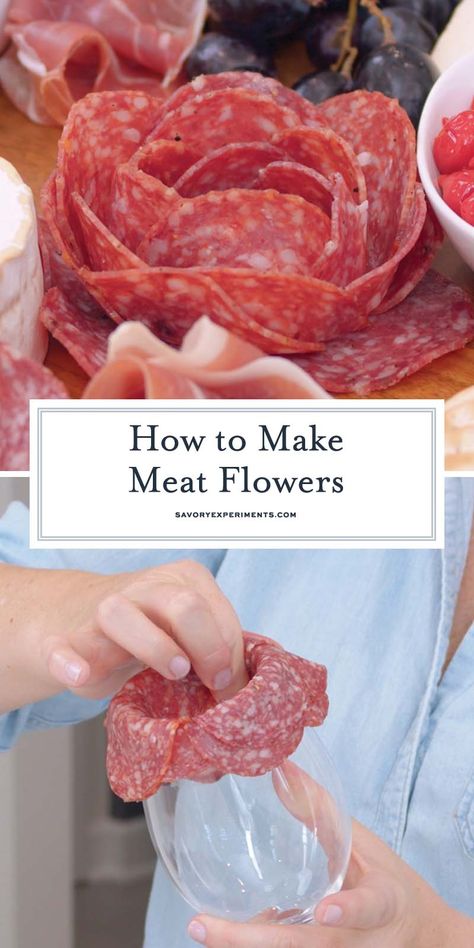 Meat Flowers, Charcuterie Appetizers, Charcuterie Board Meats, Sliced Salami, For Two, For One, Fingerfood Party, Charcuterie Inspiration, Recipes For