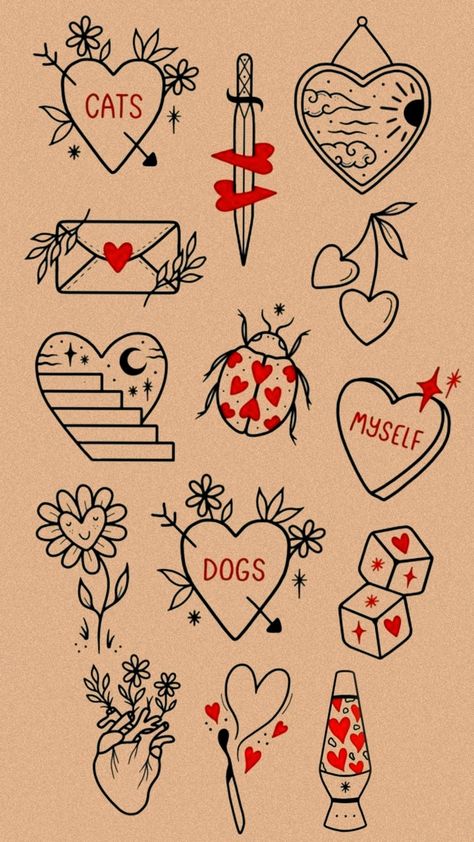 Heart Flash Tattoo, Cutesy Tattoos, Doodle Tattoos, Teacher Tattoos, Collage Illustrations, Puzzle Piece Tattoo, Stained Glass Tattoo, Embroidery Quilt, Hand Tats