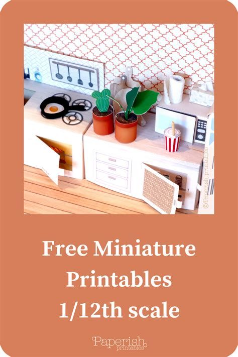 FREE 1:12 scale miniature printable - Freespoke Image Search 3d Paper Doll House Furniture Templates, Free Printable Doll House Wallpaper, Paper Doll Furniture Free Printable, Paper Dollhouse Furniture Printables, Diy Miniatures Tutorials Free Printable, Miniature Kitchen Printables, Miniature Projects Free Printable, Printable Doll House Templates, Dollhouse Furniture Templates Free Printable