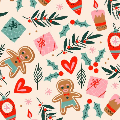 Christmas Print Pattern, Christmas Prints And Patterns, Cute Christmas Illustration, Abstract White Background, Cute Christmas Pattern, Christmas Pattern Design, Xmas Pattern, Illustration Christmas, Christmas Vector