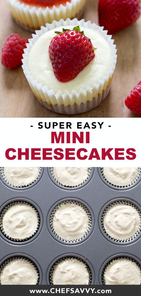 Mini Cheesecake Cupcakes, Cupcakes Cheesecake, Cheesecake Cupcakes Recipe, Desserts Cheesecake, Mini Cheesecakes Easy, Dessert Mini, Biscuits Graham, Layered Dessert, Desserts Ideas