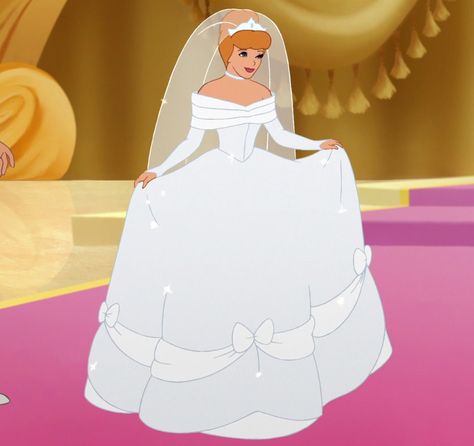 My inspo for my wedding dress✨ Cinderella Wedding Dress Disney, Disney Cinderella Wedding Dress, Wedding Dress Cartoon, Princess Wedding Dresses Cinderella, Disney Wedding Gowns, Cinderella Wedding Dress, Cinderella Cartoon, Movie Wedding Dresses, Disney Princess Wedding Dresses