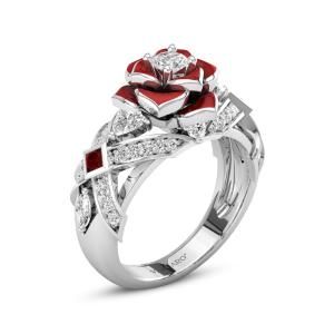 Promise Rings,Unique Rings,VANCARO Rings,Cubic Zirconia Rings,Couple Rings,Designer Rings,Rings for Sale - vancaro Ring Luxury, Unique Roses, Flower Engagement Ring, Purple Jewelry, Ring Wedding Band, Trendy Ring, Promise Rings For Her, Rose Ring, Rose Engagement Ring