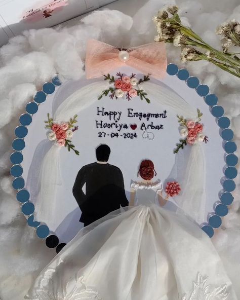 Customized engagement embroidery hoops ✨🤍 Perfect gifts for newly engaged couples 🎉💗 Dm us for order 🎁🥳 . . #embroideryhandmades #engaged💍 #embroideryart Newly Engaged Couple, Newly Engaged, Embroidery Hoop, Engagement Couple, Embroidery Art, Perfect Gift, Embroidery, Gifts, Design