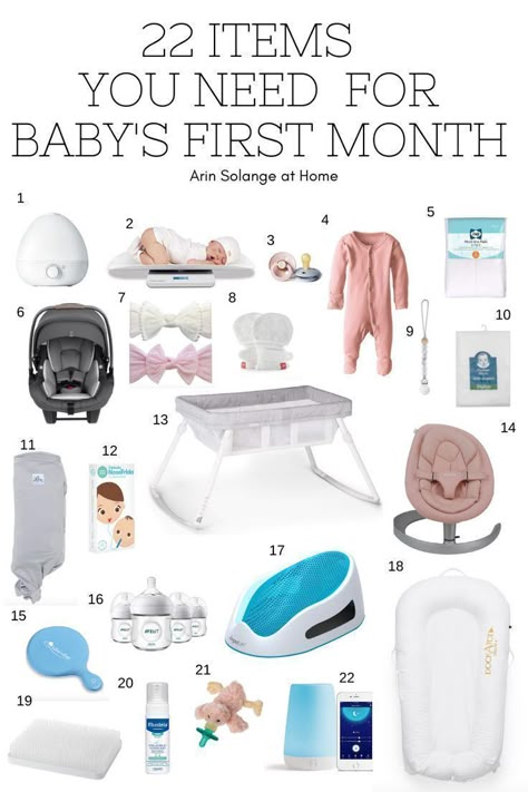 A round up of the best items for baby's first month from a mom of 4 little ones. Figure out what you really need for the first days home. Baby Essential List, Newborn Baby Items, One Month Baby, Baby Essentials Newborn, Baby Necessities, Baby Prep, Baby List, Baby Must Haves, Future Mom