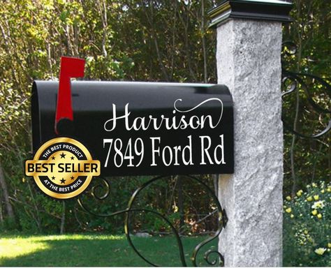 Mailbox Vinyl, Address Decals, Mailbox Decal, Mailbox Stickers, Custom Mailbox, Personalized Mailbox, Mailbox Address, Custom Mailboxes, Mailbox Numbers