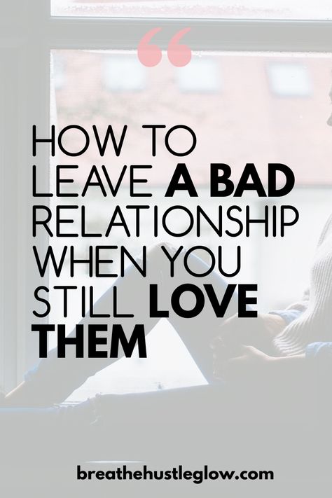 It can be very hard to leave a toxic relationship when you still love your significant other. You should still break up the relationship if it's not healthy and I give some tips on how to do so in this post! How To Leave A Toxic Relationship, How To Move On From A Relationship, When To Leave A Relationship, Leave A Toxic Relationship, Leaving A Relationship, Boyfriend Advice, Find A Boyfriend, Breakup Advice, Dating Help