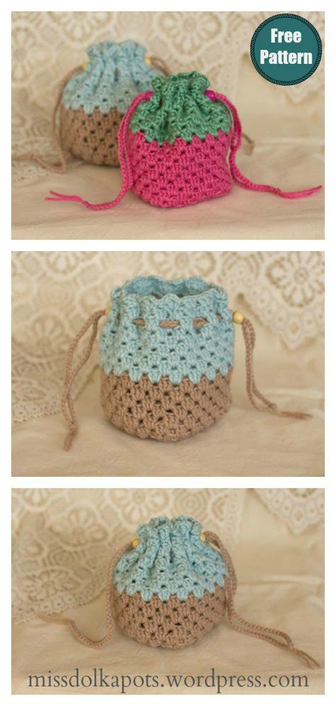 Granny Square Drawstring Bag Free Crochet Pattern #freecrochetpatterns  #crochetpouch  #crochetgranny  #crochetbagpattern Granny Square Drawstring Bag, Bag Free Crochet Pattern, Crochet Drawstring Bag, Crocheted Purses, Crochet Hairband, Knitting Patterns Free Hats, Crocheted Bags, Crochet Pouch, Aesthetic Cozy