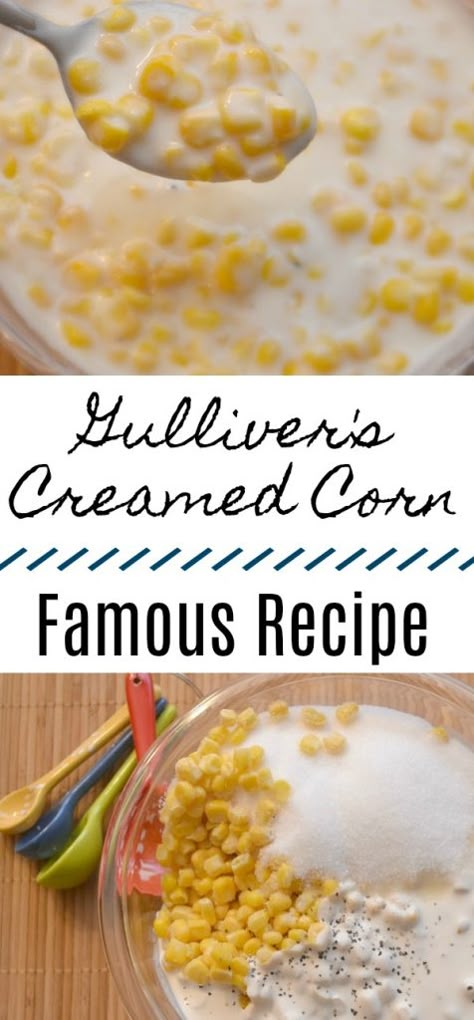 Gullivers Cream Corn Recipe, Easy Creamed Corn, Sweet Cream Corn, Homemade Cream Corn, Corn Recipes Side Dishes, Corn Side Dish, Creamed Corn Recipes, Cream Corn, Freezer Recipes