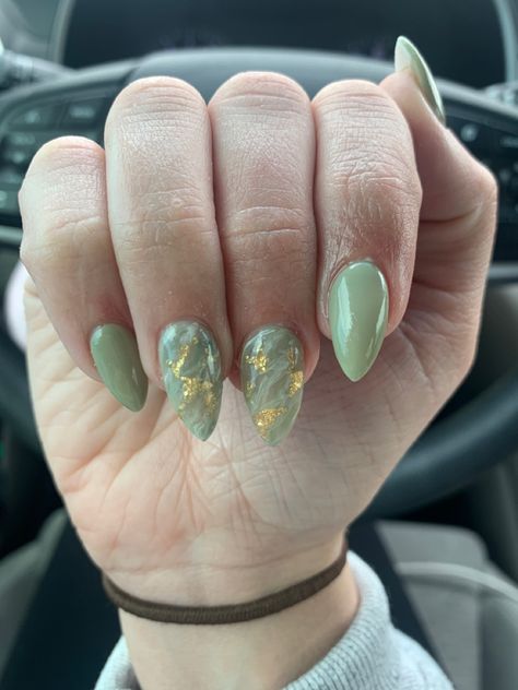 #jadenails #nailart #nailinspo #green Celadon Green Nails, Jade Green Nail Designs, Jade Color Nails, Jade Green Nails Acrylic, Baby Shower Nails Boy, Shower Nails, Baby Shower Nails, Ombre Gel Nails, Jade Nails