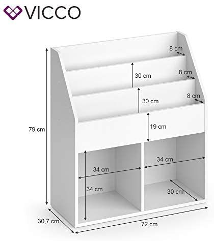 Vicco Luigi Children's Shelf, White Toy Shelf, Bookcase, Storage Shelf, Comic Shelf, for Children : Amazon.de: Home & Kitchen Kids Room Bookshelves, Childrens Bookcase, Diy Kids Furniture, Toy Shelves, Kids Bookcase, Bookshelves Diy, Bookshelves Kids, Kids Bedroom Furniture, Bookcase Storage