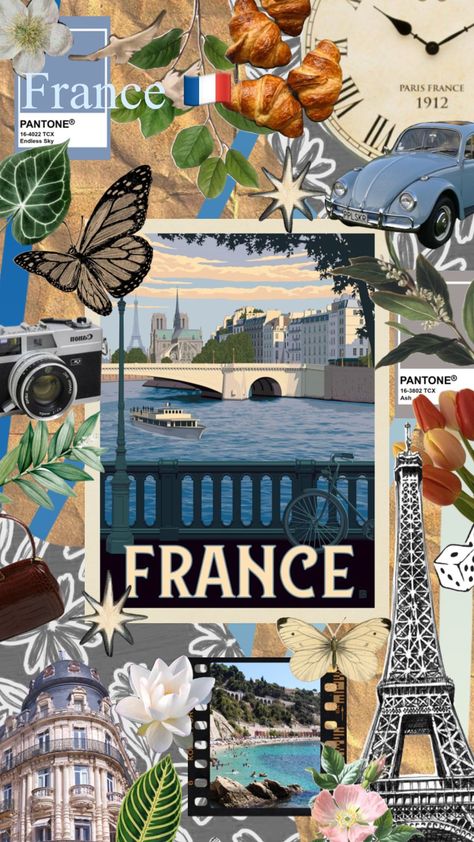 France Collage Aesthetic, Paris Collage Aesthetic, Vacation Collage Ideas, France Wallpaper Iphone, Paris Collage Wallpaper, France Wallpaper Aesthetic, France Aesthetic Wallpaper, Europe Aesthetic Wallpaper, Europe Collage