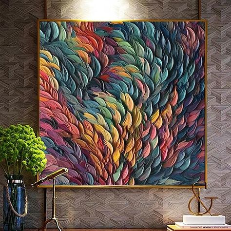 Feather Pictures, Edmonds Washington, Framing Prints, Abstract Feather, Pictures For Home, Oil Paintings On Canvas, Colorful Oil Painting, Fantasy Wall Art, Grand Art Mural