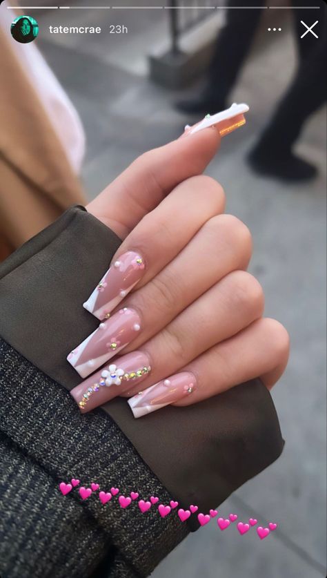 Tate Mcrae Nails Ideas, Tate Mcrae Nails, 2022 Nails, Inspired Nails, Tate Mcrae, Nails Ideas, Swag Nails, Ig Story, Nail Colors