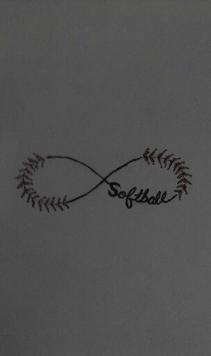 Softball infinity tattoo , but I want the stitches to look more realistic like they're stiched into my skin , Yess <3 Softball Friends, Softball Tattoos, Tball Mom, Softball Camp, Rose Ideas, Softball Funny, Softball Ideas, Softball Stuff, Softball Pitching