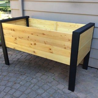 How to Make a DIY Raised Planter Box : 14 Steps (with Pictures) - Instructables Raised Planter Boxes Plans, Diy Raised Planter, 8 Months Pregnant, Elevated Planter, Planter Box Plans, Elevated Planter Box, Cedar Planter Box, Raised Planter Boxes, Cedar Planters