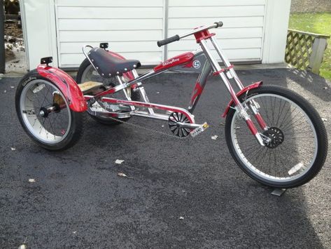 Trike Chopper, Three Wheel Motorcycles, Rat Rod Truck, Rat Rod Bike, Trike Bicycle, Tricycle Bike, Vintage Pickup Trucks, Drift Trike, West Coast Choppers