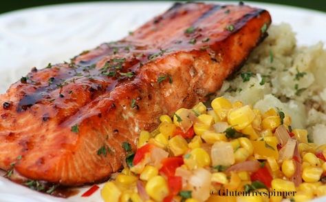 Bbq Trout, Steelhead Trout Recipe Baked, Butter Kitchen, Easy Roasted Potatoes, Bbq Fish, Bbq Salmon, Steelhead Trout, Trout Recipes, Honey Bbq Sauce