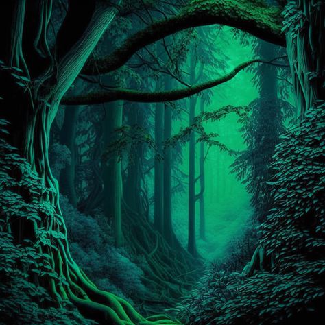 emerald forest Sieglinde Sullivan, Rh Dorm, Emerald Forest, Forest Waterfall, H Hotel, Fantasy Forest, Green Aesthetic, Atlantis, Forest Green