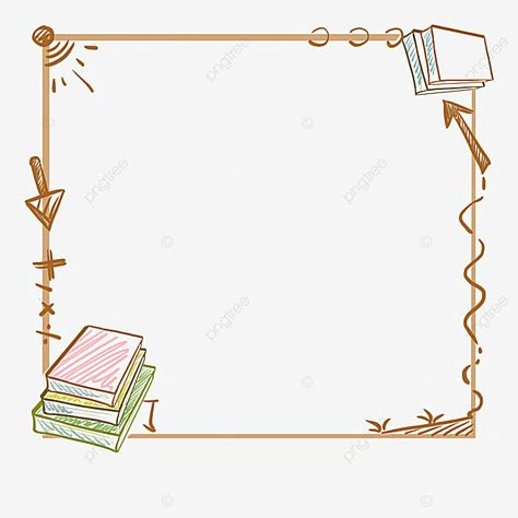 book decoration cartoon border Graphic Border Design, Book Frame Template, Design For Slogan Ideas Border, Border Design For History Project, Design For Slogan Ideas, Cartoon Border Design, Slogan Border Design, Front Page Drawing, Book Border Design