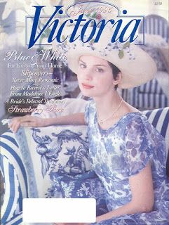 Victoria Magazine, Blue Cottage, Romantic Homes, Blue And White China, Blue Willow, Love Blue, Historical Romance, A Magazine, Vintage Magazines