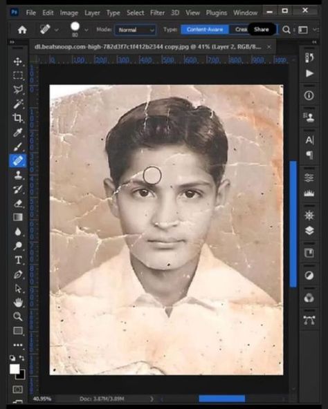 Adobe Photoshop Blogger🔵 on Instagram: ""Photo Restoration In Photoshop "🤯💥 . . An Amazing Tutorial By @gvsser . . . . . . . . . . . . . . . . . . . . . . . . . .(DM for credit or removal/ No copyright intended/ All rights are reserved & belongs to their respective owners) . . . . . . . . . . . . . . . . . . . . . . . #madewithphotoshop #ShortTutorial . . . . #photoshop2022 #designinspiration #photoshoptutorials #graphicdesigner #creative #photography #digitalart #lightroom #Adobe #Art #Desig Whatsapp Profile Picture, Photoshop Images, Photo Restoration, Graphic Design Photoshop, Design Photoshop, Photoshop Tips, Photo Retouching, Graphic Design Tutorials, Photoshop Tutorial