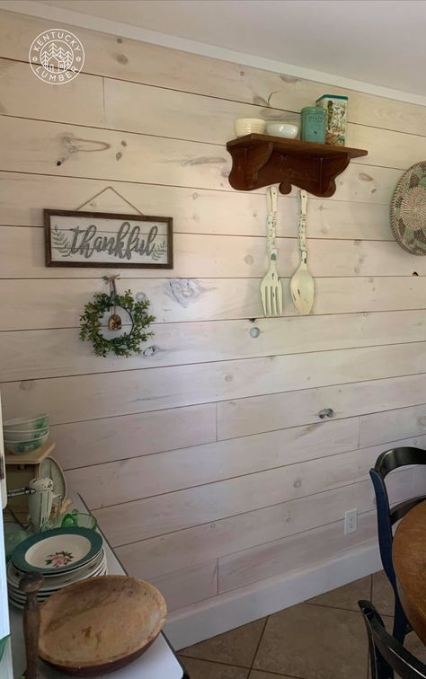 Beachy Shiplap Wall, Whitewashed Shiplap Wall, Whitewash Shiplap Wall, Beadboard Colors, Ship Lap Accent Wall, White Washed Shiplap, Cheap Shiplap Wall, Whitewash Shiplap, At Home Salon Ideas