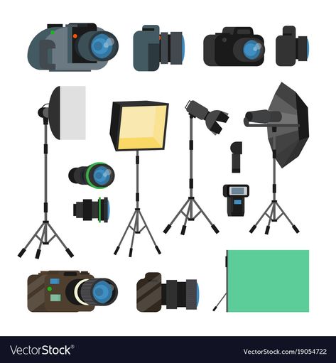 Vector Photography, Photography Cartoon, Photography Objects, Photography Elements, Camera Illustration, Acting Auditions, Film Equipment, Camera Logo, Camera Film