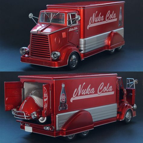 ArtStation - Nuka Cola Die-Cast Truck, mattbag3d Nuka World, Coe Trucks, Nuka Cola, Fallout Game, The Fallout, Fallout, Universe, It Cast, Trucks