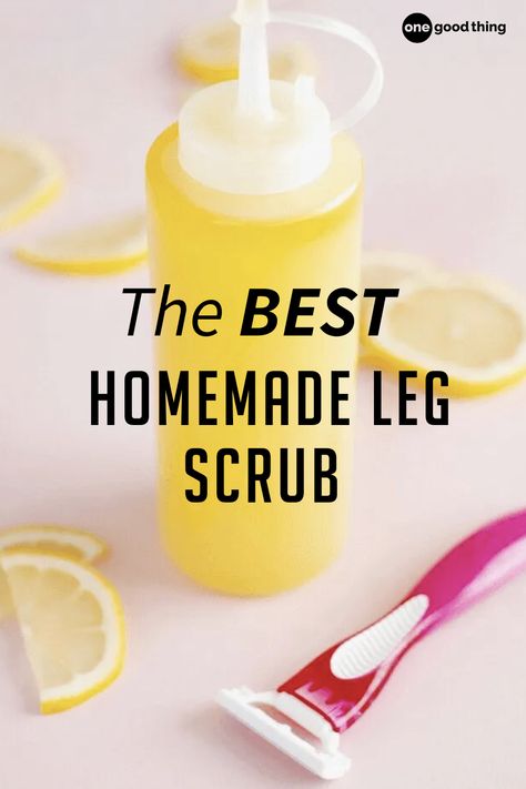 After using this homemade scrub, my legs have never felt softer or smoother. Diy Exfoliating Body Scrub For Tanning, Exfoliating Leg Scrub, Diy Leg Scrub, Leg Moisturizer, Homemade Exfoliating Scrub, Exfoliate Legs, Silky Smooth Legs, Diy Body Products, Diy Spa Treatments