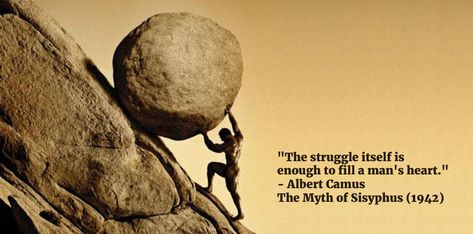 The Myth Of Sisyphus, Between Two Ferns, Big Letters, Philosophical Quotes, Writers Write, The Heart Of Man, Albert Camus, Struggle Is Real, Human Condition