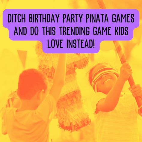 Birthday Party Pinata Alternatives - skip the tired pinata game and do this fun birthday party game kids love instead! Great if you're looking for unique birthday party ideas everyone else isn't doing! #birthdayparty #pinata #kidsparties #birthday #partytips #partygames #partystuff Pinata Alternative Ideas, Pinata Alternative, Prime Birthday Party, Theme Party Outfit Ideas, Party Theme Ideas For Kids, Pinata Game, Kids Birthday Party Activities, Party Themes For Adults, Unique Birthday Party Ideas