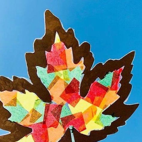 Charlotte on Instagram: "🍁 MAPLE LEAVES 🍁 I’m still not up to original crafts and new art… so whilst I sit on the sofa and recover, here’s a throwback! We made these maple leaf suncatchers 2 years ago! I loved this one then, and I still love it now. The idea is simple; cut out your leaf shape and stick to sticky back plastic, and then decorate. We used tissue paper here for ease. Happy Friday! It’s finally half term for my boys so hopefully plenty of crafts next week!! 🍁🍁🍁🍁🍁🍁🍁🍁🍁🍁🍁🍁🍁🍁🍁🍁🍁 . # Tissue Paper Leaves, Paper Maple Leaf, Leaf Suncatchers, Leaf Craft, Canada Christmas, Sticky Back Plastic, Paper Leaves, Leaf Crafts, Autumn Crafts